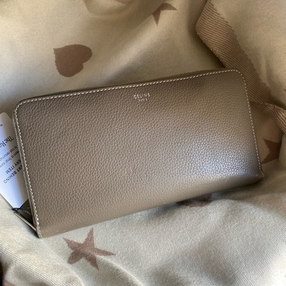 CELINE gray Souris Long Zippy wallet - Picture 1 of 16